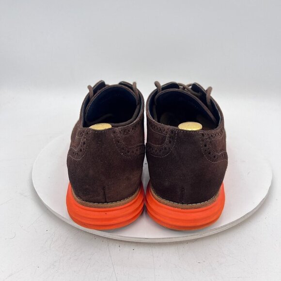 Cole Haan Lunargrand Men Size 11.5M Brown Suede Red Sole Derby Casual Shoes - Picture 6 of 13
